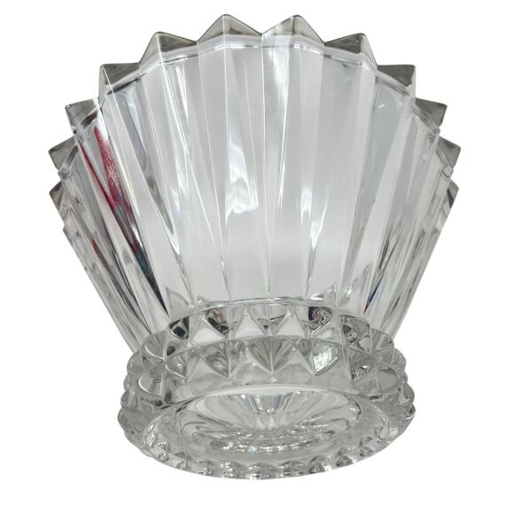 Rosenthal Heavy Lead Crystal Blossom Bowl Germany MCM 9.75" Centerpiece Signed - Picture 7 of 8